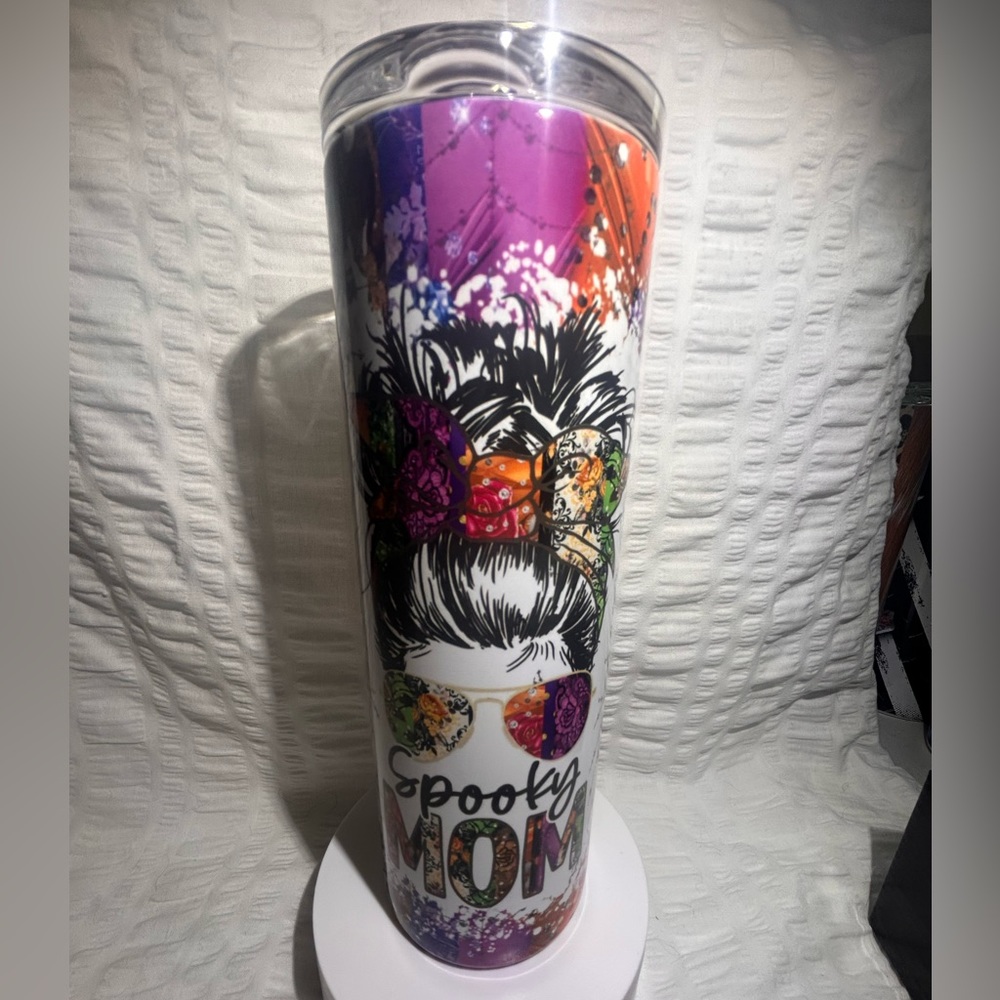 Custom Hogg Spooky Mom Tumbler Halloween Sublimation 20oz